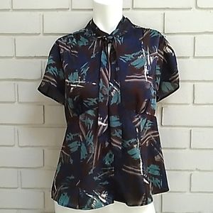 Apt 9 Silky Neck Tie Blouse. Size PL